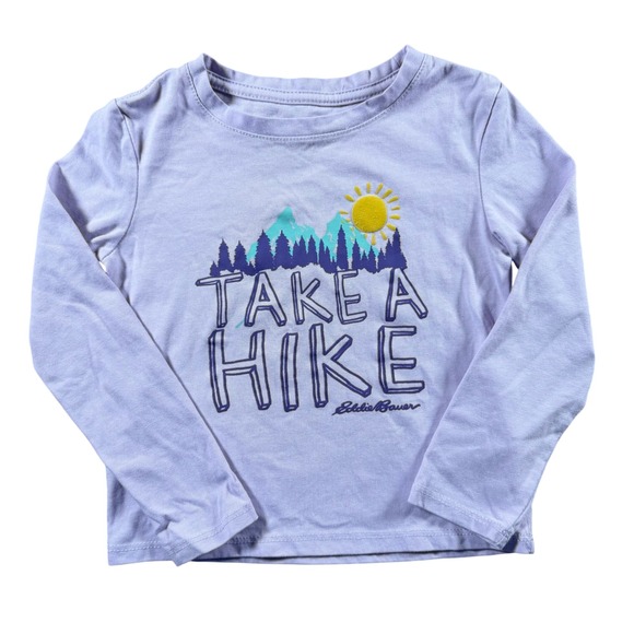 Eddie Bauer Other - Eddie Bauer Kids XXS 4 Take A Hike Graphic Long Sleeve Tee Shirt outdoor logo